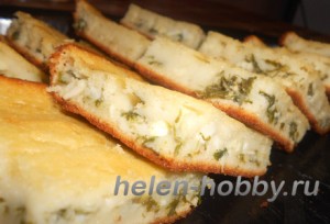 Пирог с зеленым луком