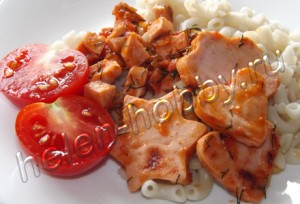 Макароны с колбасой Макароны с колбасой
